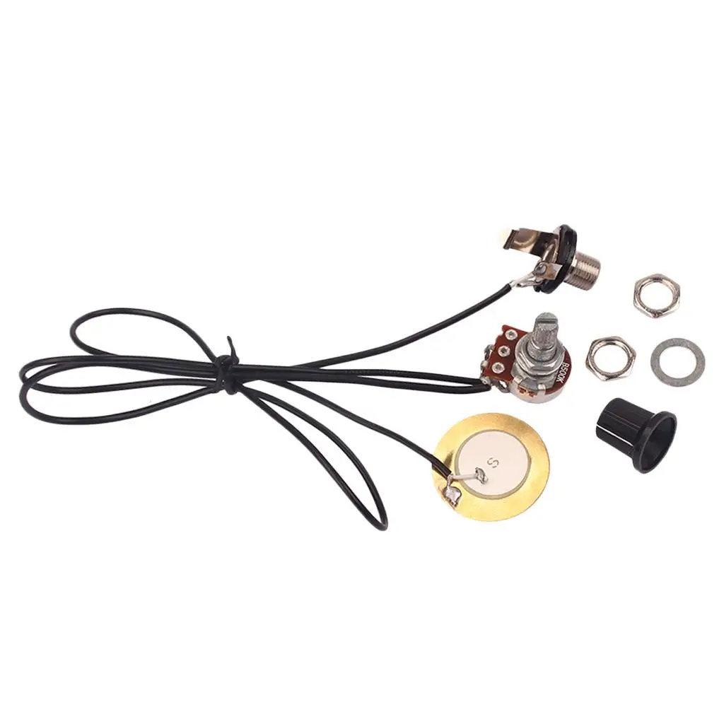 Prewired Piezo Pickup Acoustic Preamp Board for Guitar Cigar Box Banjo Mandolin Plug and Play Kit