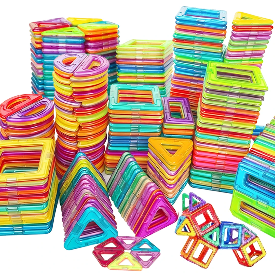 58 قطعة من ألعاب المغناطيس، مكعبات بناء مغناطيسية للأطفال، ألعاب تصميم وبناء للأطفال، مكعبات بناء