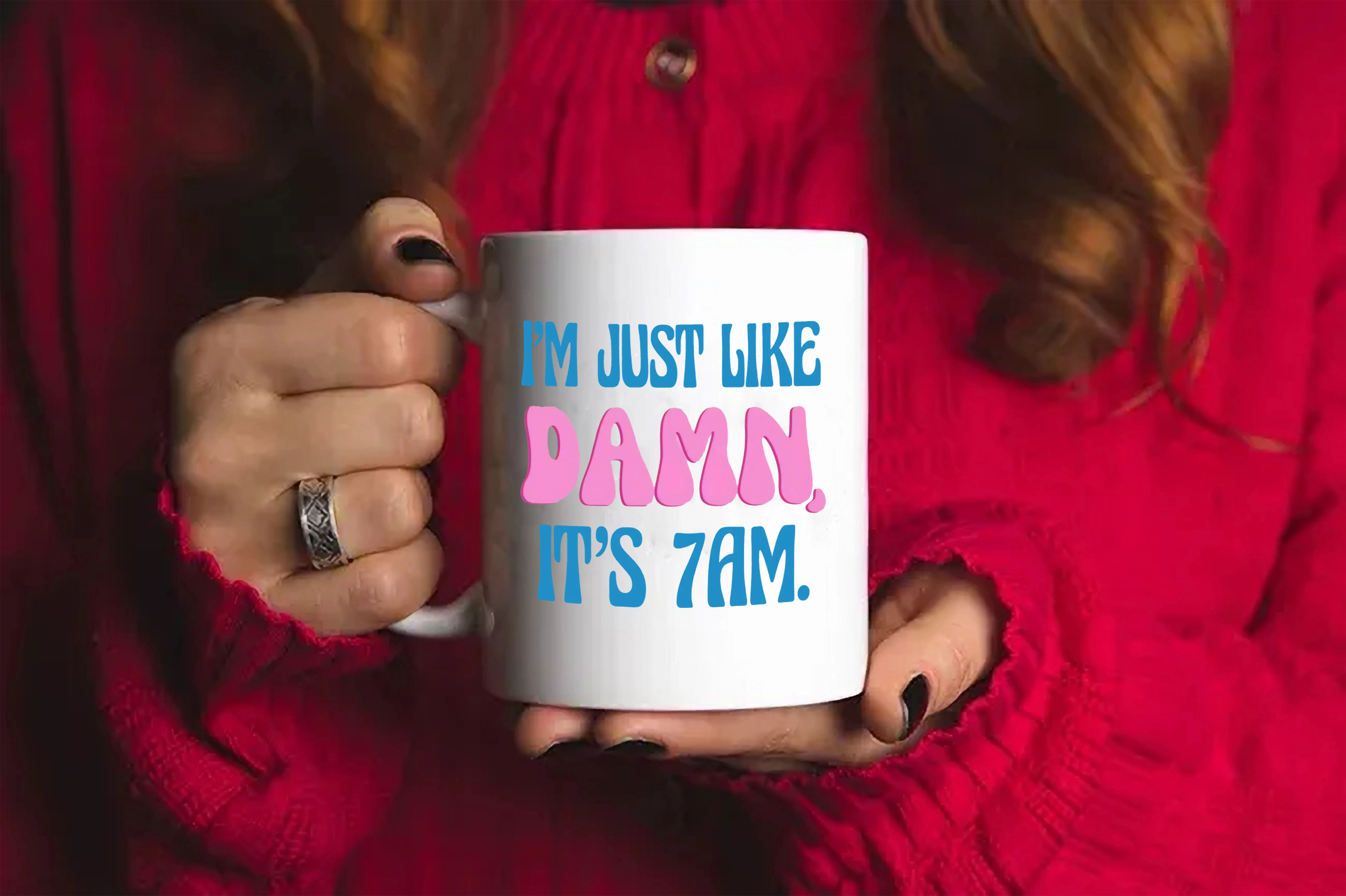 Damn it's 7AM Mug I AM JUST LIKE Damn it's 7AM Coffee Mug Taylor Fan gift music lover coffee cup Swift Lover inspired mug