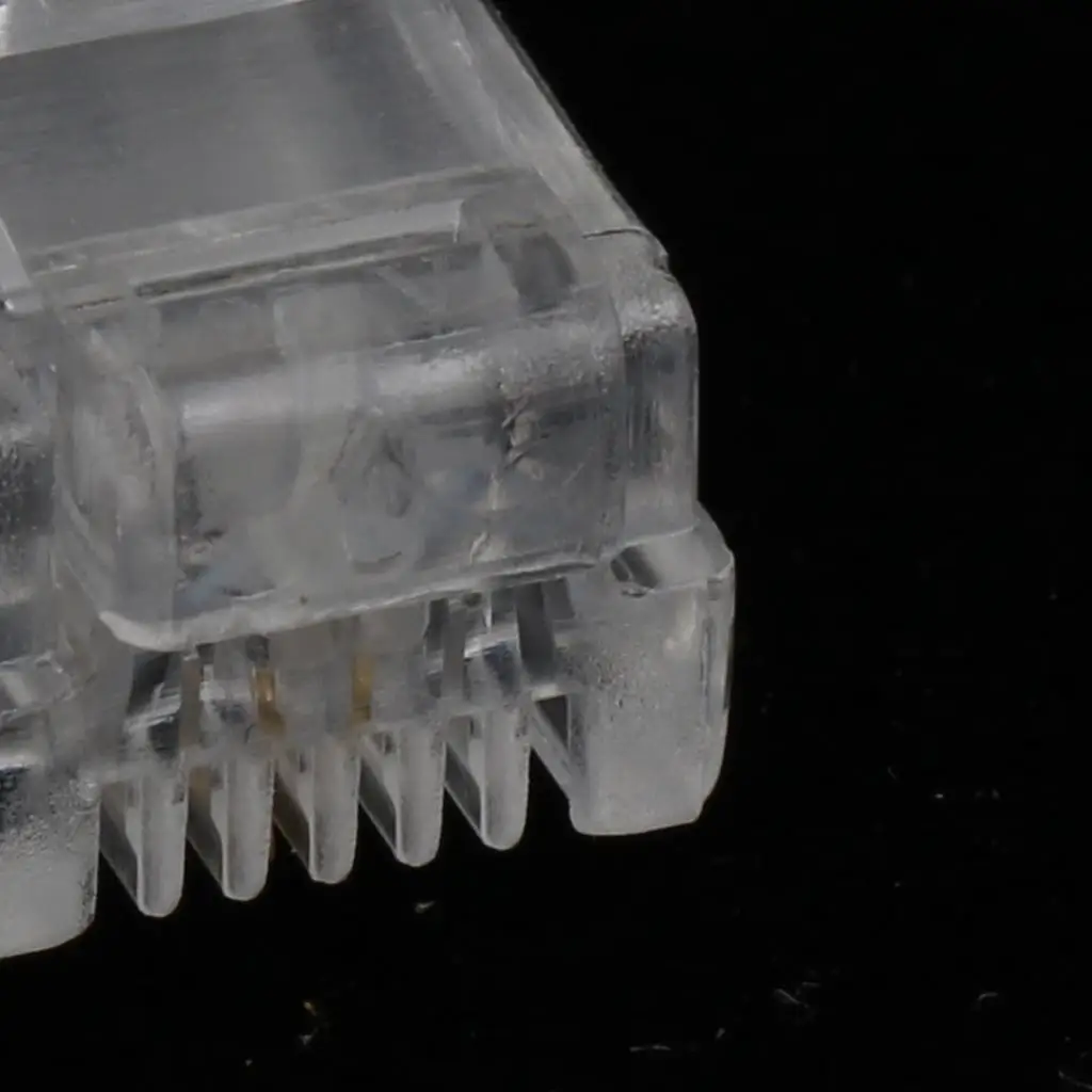 RJ11 Crimp Connector Plug High Quality Telephone Cord End Modular Connector for Office Phone Communication