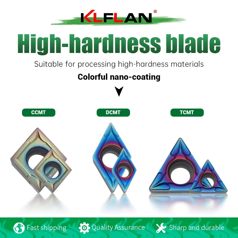 

CNC Colorful Nano Blue Internal Boring Turning Inserts DCMT CCMT TCM Special For Hardened Steel or Stainless Steel