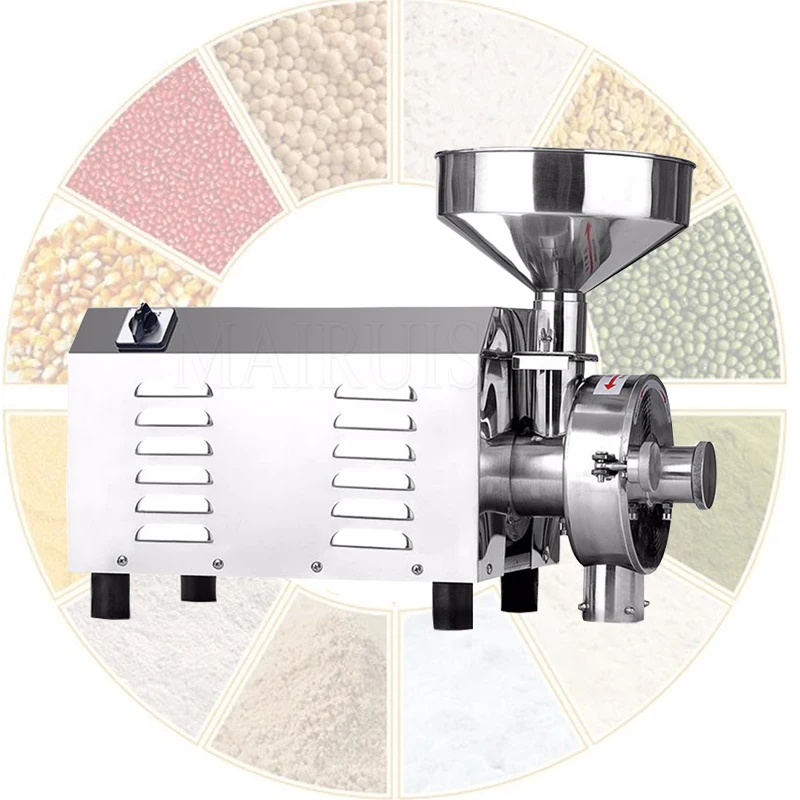 110V/220V Electric Grinding Machine Powder Grinder Grain Spice Corn Crusher Commercial Household Food Mill Powder Flour