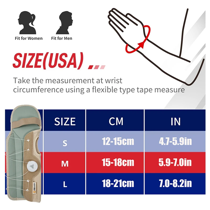 1pcs  Adjustable Hand Splint with Knob for Pain Relief Wrist Finger Carpal Tunnel Stroke Brace Support for Arm