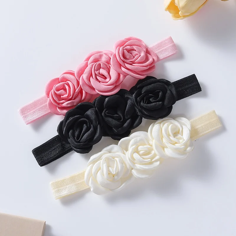 Baby Girl Boy Headband Newborn Elastic Flower Toddler Hair Band Kids Headwear Soft Solid Hairbands Child Hair Accessories Party