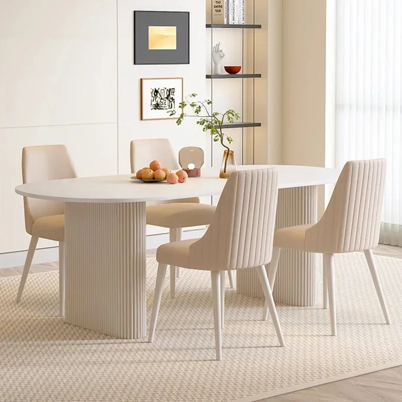 Oval Dining Table Transformer Table Kitchen Island Mobile Console Table Dinning Center Restaurant Juegos Comedor Hotel Furniture