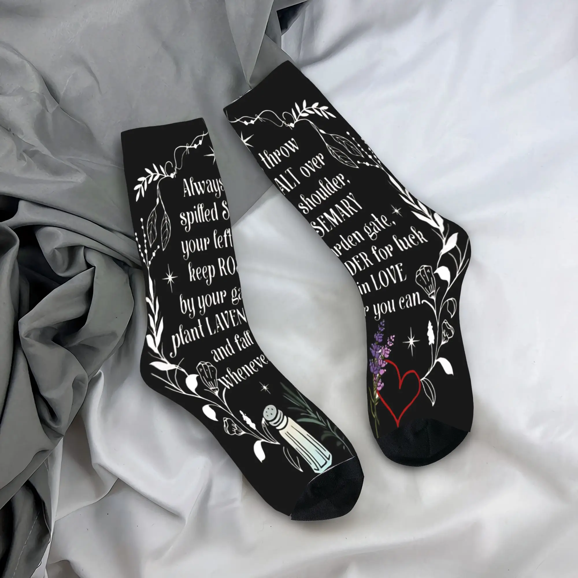 Practical Magic 2 Witchy Quote Spilled Salt Rosemary Lavender Love Socks Merch For Men Women  Soccer Socks Soft Best Gift Idea