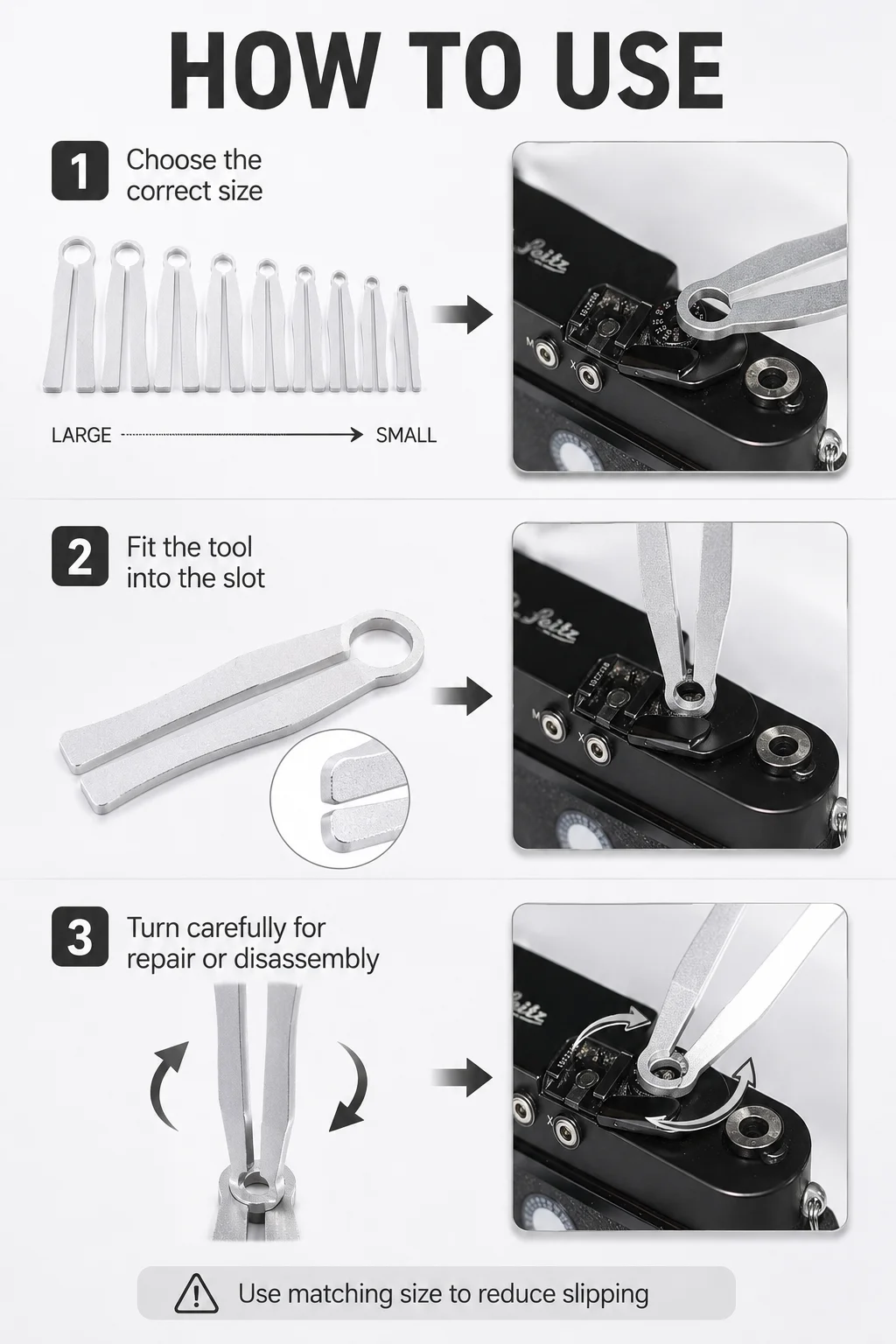 Aluminum Alloy Precision Wrench Set 6PCS 9PCS, Lock Ring Removal Repair Tool For Leica M Series Camera Lens Disassembly