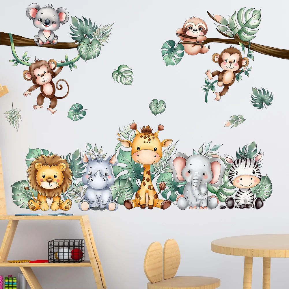 Small Animal Wall Stickers In The Forest Are Suitable For Home Decoration In Children's Rooms And Kindergartens