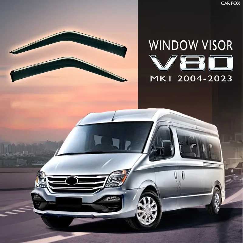 

2Pcs For LDV MAXUS V80 2004-2023+ Car Window Visor Awning Shelters Windshield Side Window Rain Sun Shade Auto Accessories