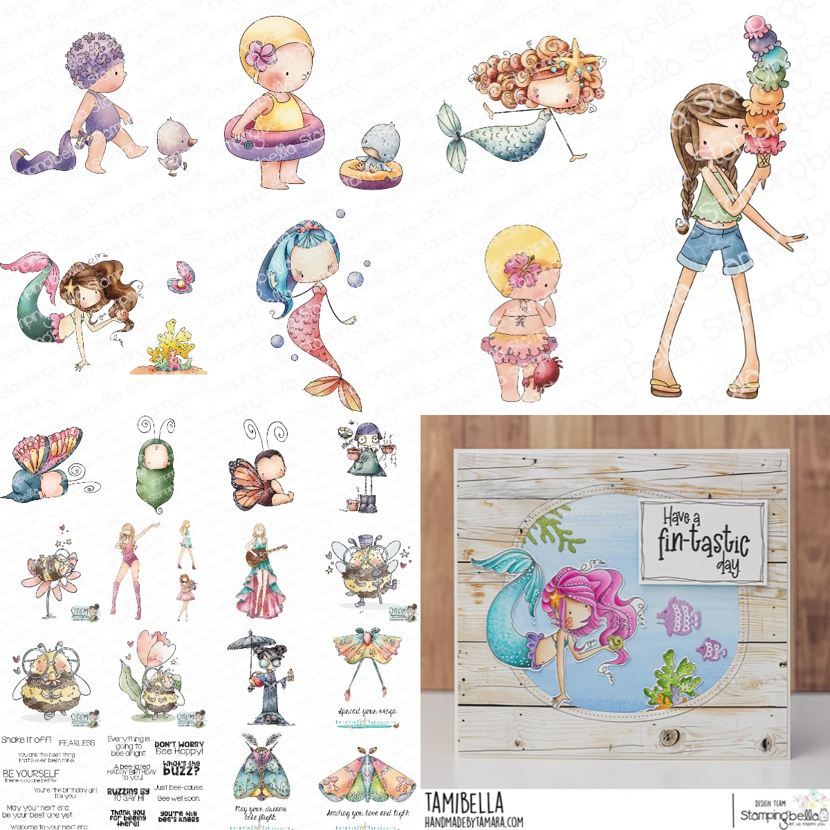 

Набор резиновых штампов Tiny Townie Mermaid Isla для DIY, скрапбукинга, ремесел, шаблон для фотоальбома, украшение ручной работы, новинка 2023 года