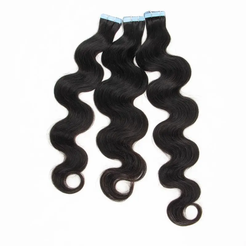 Body Wave Tape In Extensions Human Hair Remy Skin Weft Tape in Hair Extensions Natural Hair Weavy 12-26 Inch Tape On Hair