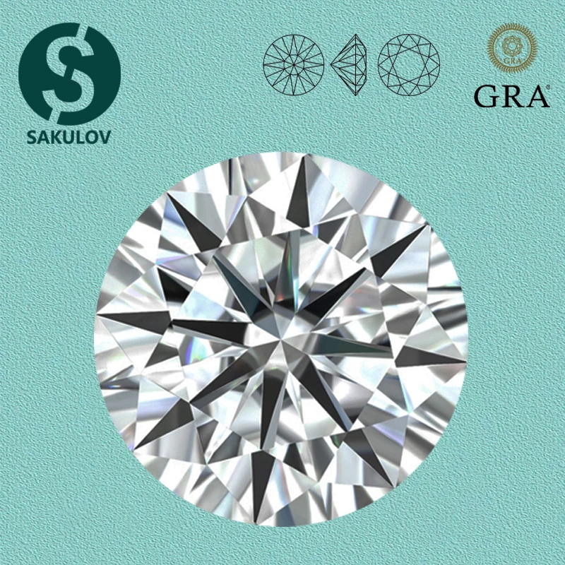 

Супер белый муассанит цвета D, свободный камень 0,5-1,0 карата, 3EX, тестер круглого ограждения с сертификатом GRA