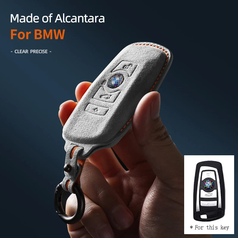 New suede Car Key protection shell For BMW 3 4 5 Series 530i 550i 320i F20 F21 F30 F31 F25 F01 F02 auto key case accessories