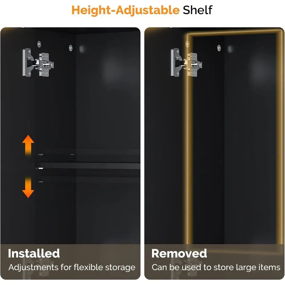 محطة حلاقة أنيقة مع 6 أدراج وخزانة تخزين لصالونات التجميل، لمسة نهائية باللون الأسود والذهبي #5