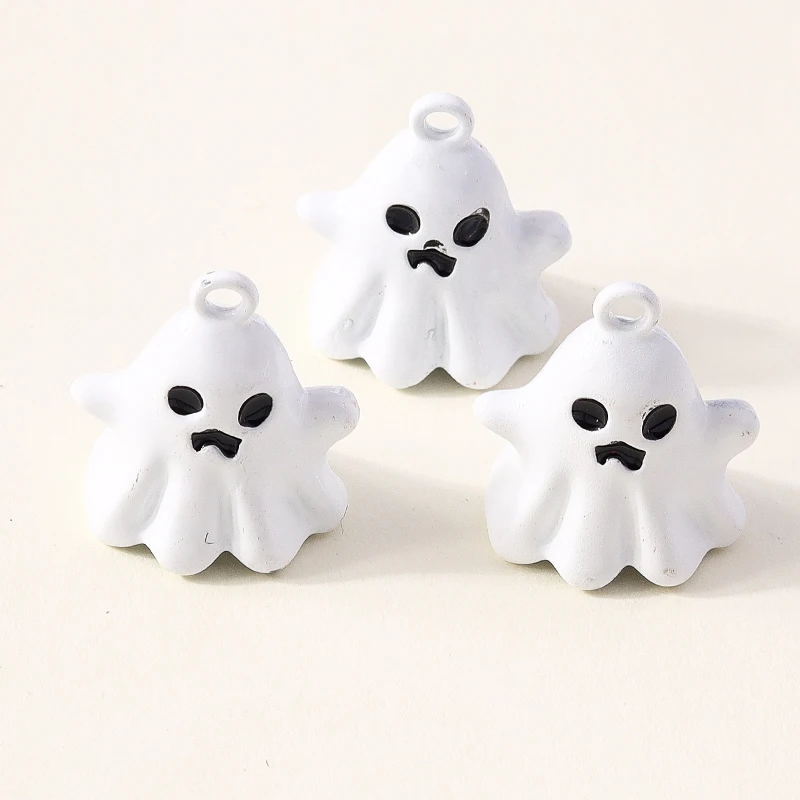 20 Stück 17x20mm Cartoon Bonbonfarben Halloween Geist Charms Anhänger für Schmuckherstellung Ohrringe Halsketten Zubehör DIY Geschenke – Detail 8