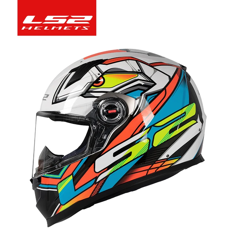 LS2 Full Face Motorcycle Helmet Men Women Motocross Helmet High-strength ABS Shell ECE Approved Motorcycle Accessories FF358