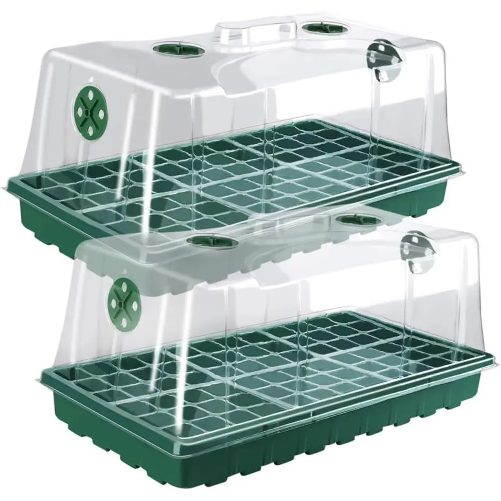 

Изолированные коробки для проращивания с 2 комплектами и прозрачными крышками для посадки микрозелени в помещении и на открытом воздухе и салатников