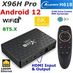 Android 12 TV Box X98H Pro Allwinner H618 Quad Core 5G WIFI WiFi6 HDMI Input and Output 1000M Ethernet BT5.0 HDR10+ Set Top Box