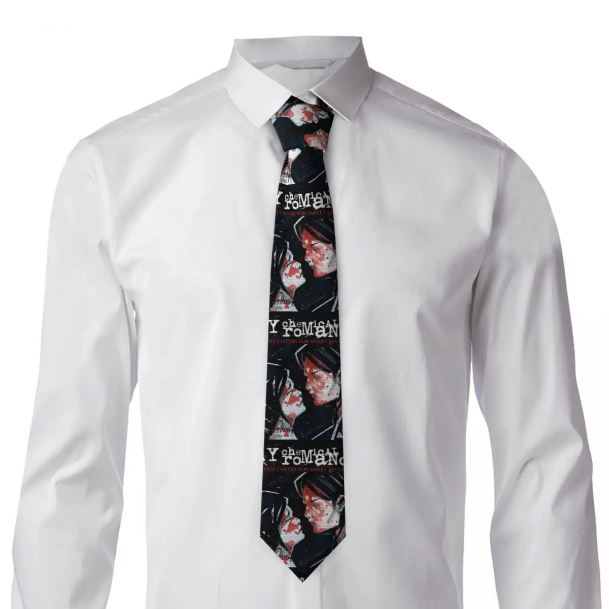 My Chemical Romance (5) Necktie for Men Silk Polyester 8 cm Neck Ties Party Accessories Tie Casual Gravatas