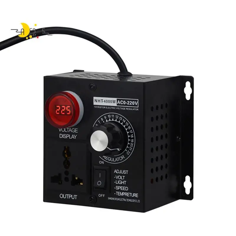 

AF95-4000W Регулятор напряжения Портативный регулятор напряжения с регулируемой скоростью Компактный регулятор переменного напряжения