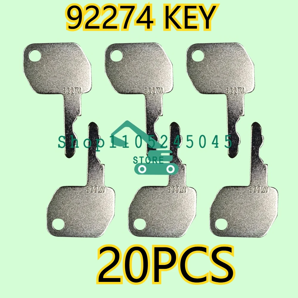 20PCS Ignition Starter Keys 92274 for New Holland Backhoe Construction Ignition Key 1592