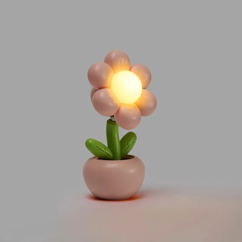 Mini Floral Night Light Cute Bedroom Night Light Children's Room Gift Creative Room Bedroom Decoration Used for Night Lighting image 5