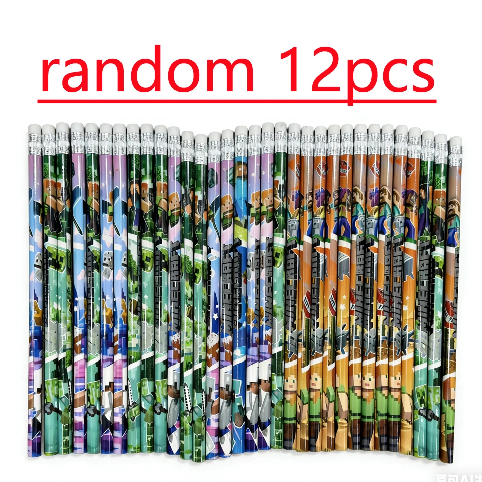 HOT 4pcs-12pcs Pencil no box High Appearance Level MC 2B Pencil Children Special Wood Pen Stationery Birthday Gift-- view 3