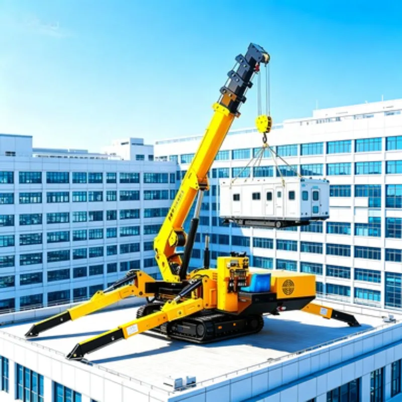 Mini Spider Crawler Crane 4 Ton 6 Ton Hydraulic Telescopic Boom Remote Control Mobile Lift with Articulating Arm CE