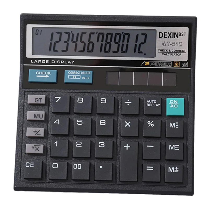 Luxmoc 12-Bit Calculator Large Screen Business Office Desktop Financial Accounting Mall Dedicated Portable Calculator