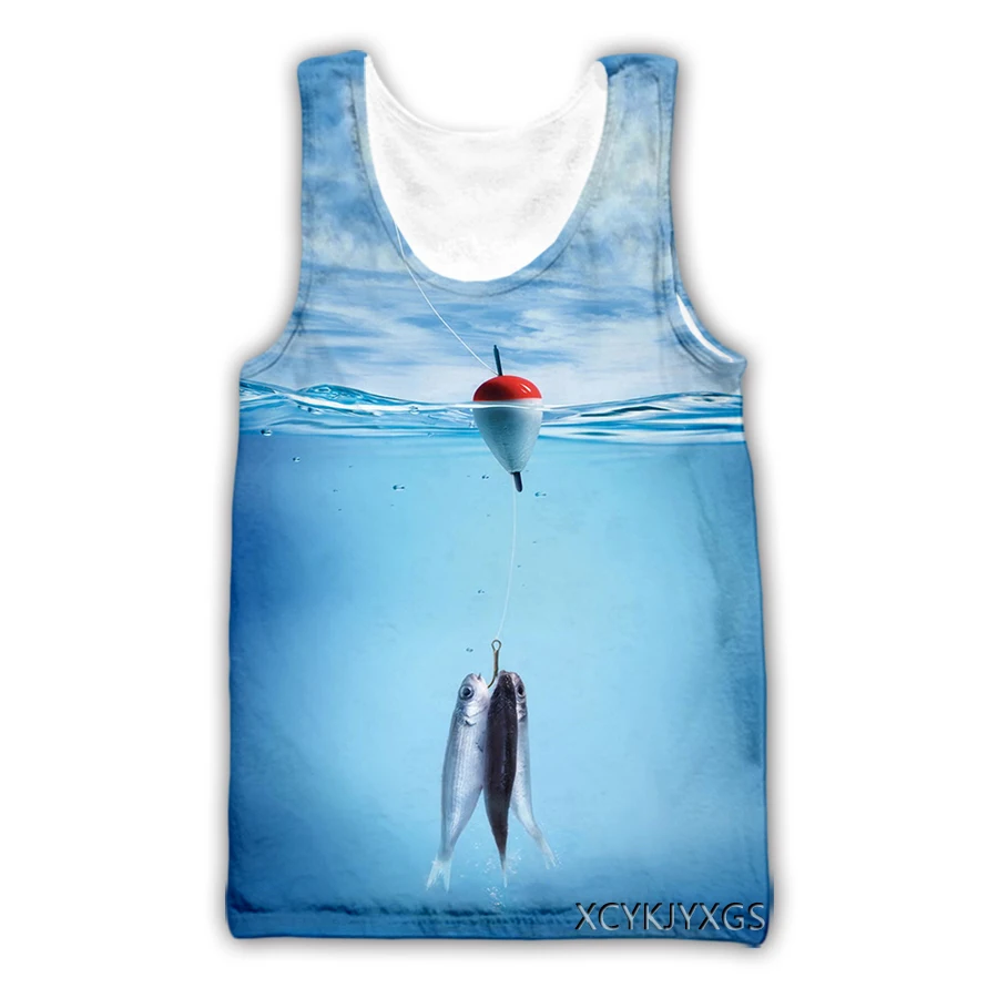 

phechion New Fashion Men/Women's Carp Hunter Art 3D Printed Casual Tank Tops Summer Undershirt Streetwear Fashion A48