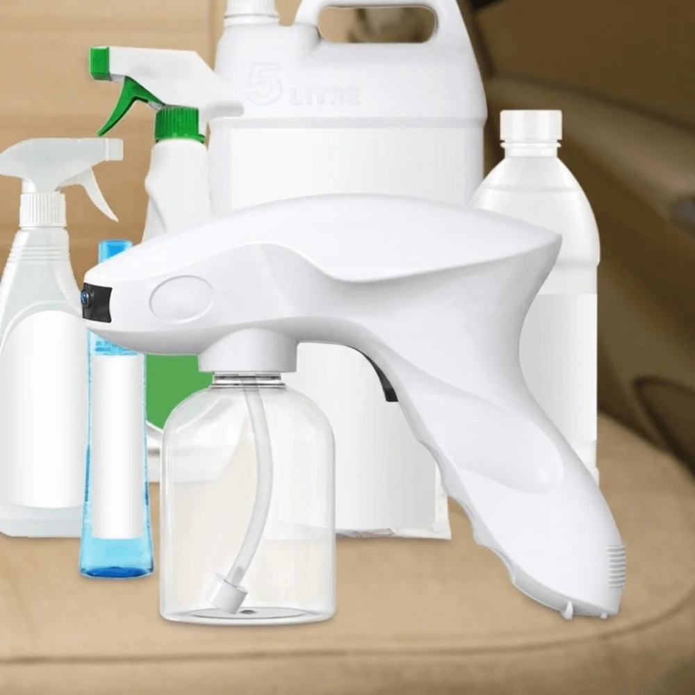 Blue Light Electric Atomizer Sprayer Rechargeable Wireless Mist Spray Machine Portable Handheld Shark Shaped Disinfector