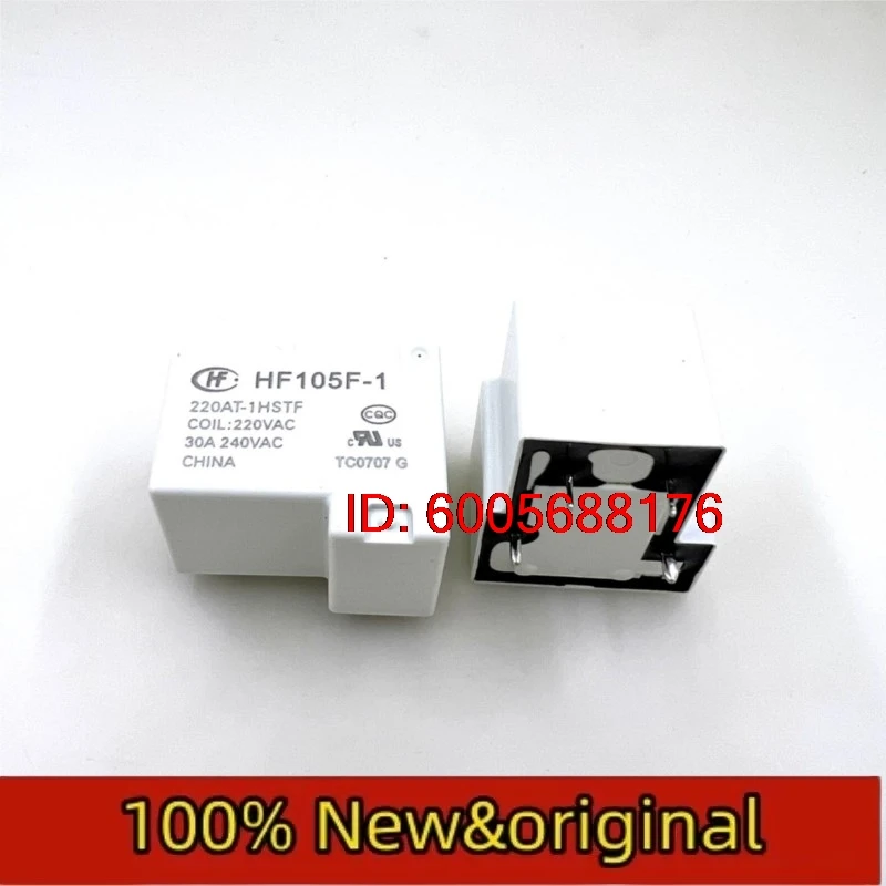 10PCS HF105F-1-220AT-1HSTF 220VAC set of normally open 4-pin 30A240VAC Hongfa relay T90, Original & Brand New