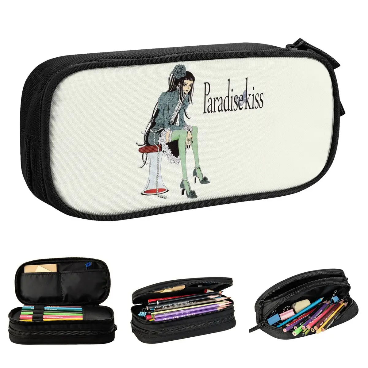 Paradise Kiss Pencil Case Fashion Anime Manga Pen Bag for Student Large Storage Students School Zipper Pencil Pouch