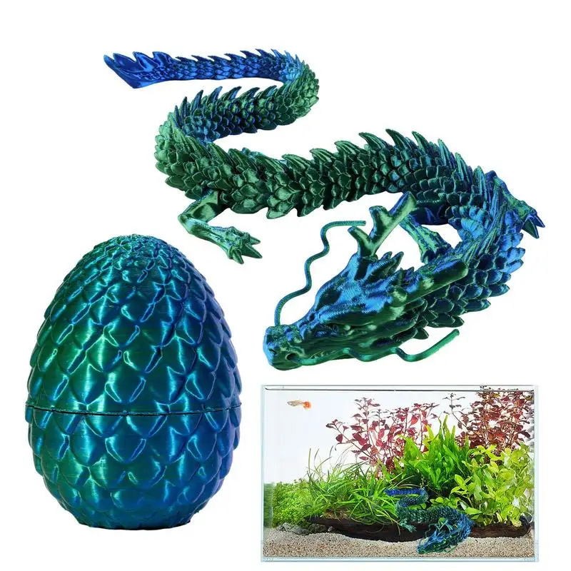 3D Printed Gem Dragon Crystal Fidget Toy uovo di drago articolato girevole regalo ideale per bambini con ADHD perfetto per i compleanni