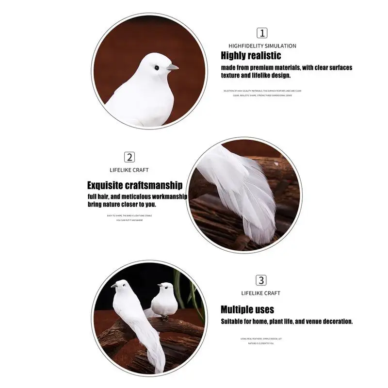 

Simulation Doves Garden Decoration Creative Lawn Figurine Ornament Animal Bird Outdoor Garden Party Prop Decoration