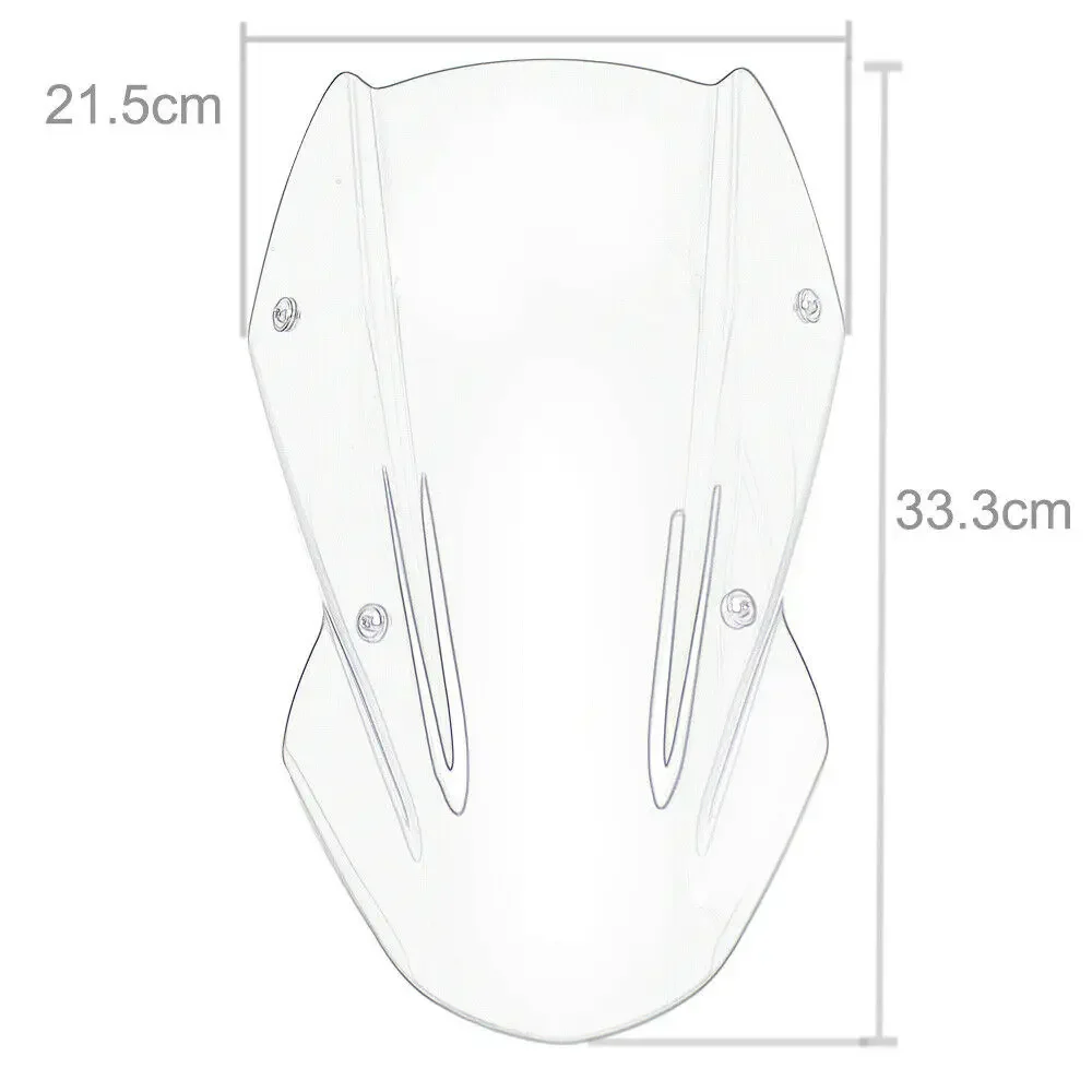 Double Bubble Fly Screen Windscreen Windshield Wind Deflector W/ Bracket for Kawasaki Z650 Z 650 2017 2018 2019 - view 4