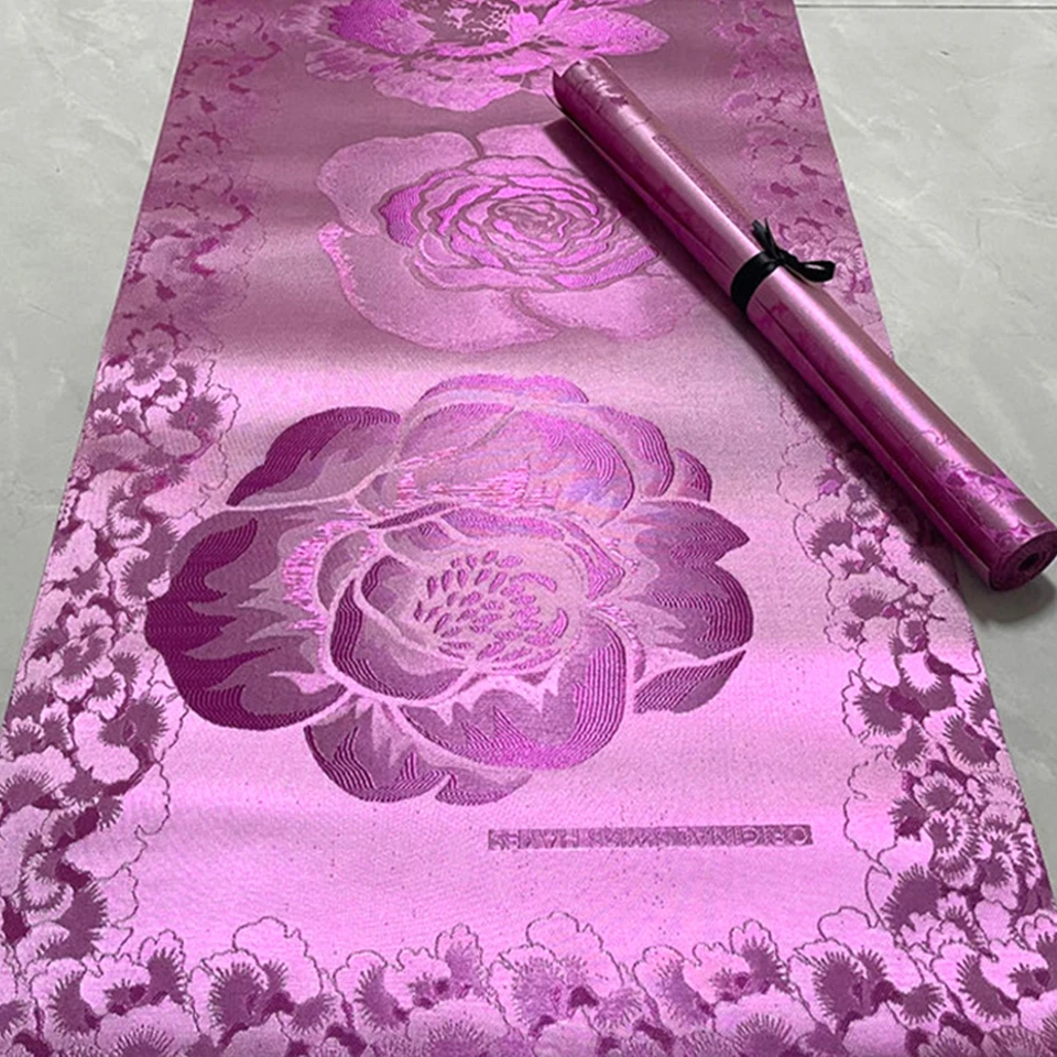 

3D Flower Print African Gele - 2PCS Luxury Nigerian Sego Headtie Set,Rose Headscarf Material for Women's Wedding Outfits TX-4-13