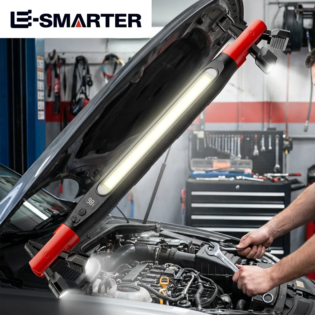 

Перезаряжаемый светодиодный рабочий фонарь для аварийного ремонта автомобилей, мощный магнитный фонарь с высокой яркостью, крючками и магнитным основанием