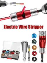 Electric Wire Stripper with 1.5 2.5 4 6 10 Square Adapter Fast Stripping Wire Tool for Power Drill Driver Wire Stripping Tools