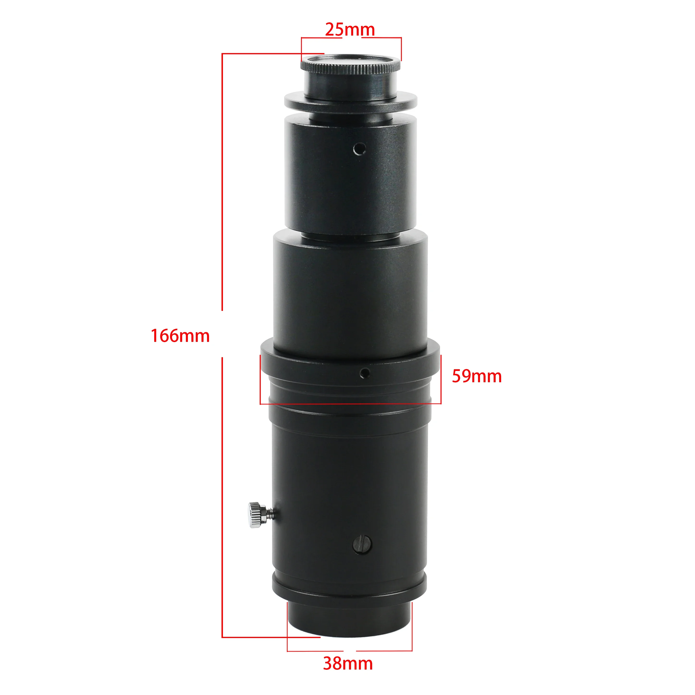 105X 160X 320X FHD Adjustable Monocular Microscope Zoom C-mount Lens High working distance For Digital Video Microscope Camera