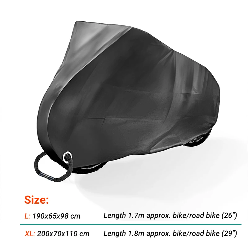 Bike Cover Waterproof Outdoor Indoor Bicycle Wear-resistant Fabric Road MTB All Season Dustproof UV Protective Bike Accessories