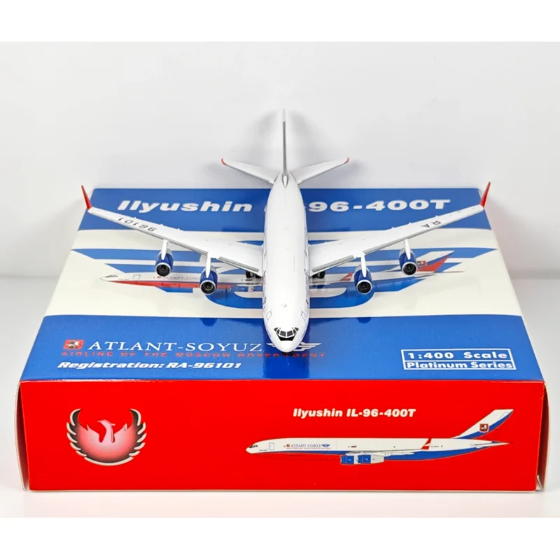 Phoenix 1:400 Scale Atlansoyuz Aviation IL-96-400 t RA-96101 Diecast Alloy Aircraft Model Collectible Decorative Ornament