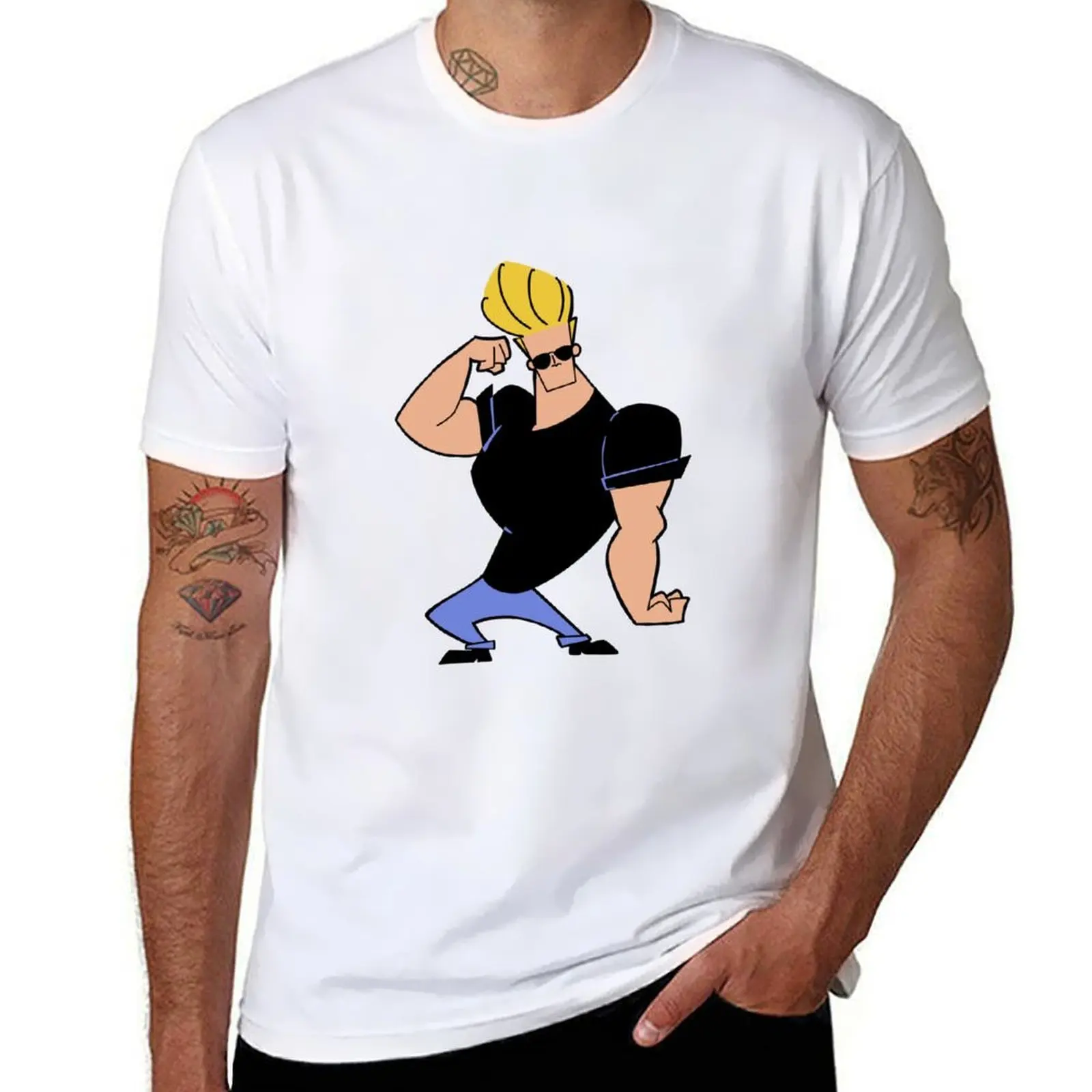

Jhonny Bravo flexing T-Shirt t shirt man plain t shirt man casual T-Shirt
