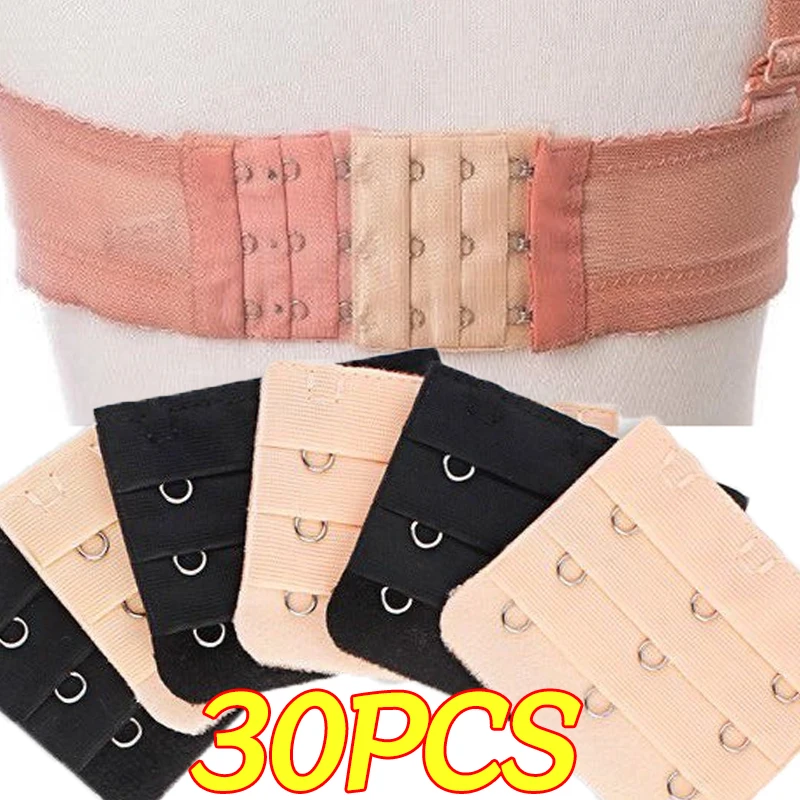 Women Bra Extenders Strap Back Adjustable Belt Buckle Button Nylon Elastic Bra Extension Strap Hook Clip Intimates Accessories