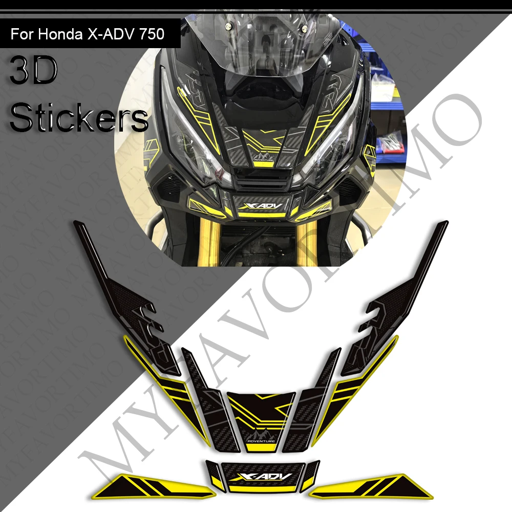 لهوندا X-ADV XADV X ADV 750 2025 مغامرة دراجة نارية خزان الوسادة عجلات الركبة الجسم الحاجز شل عدة ملصقات حامي الشارات