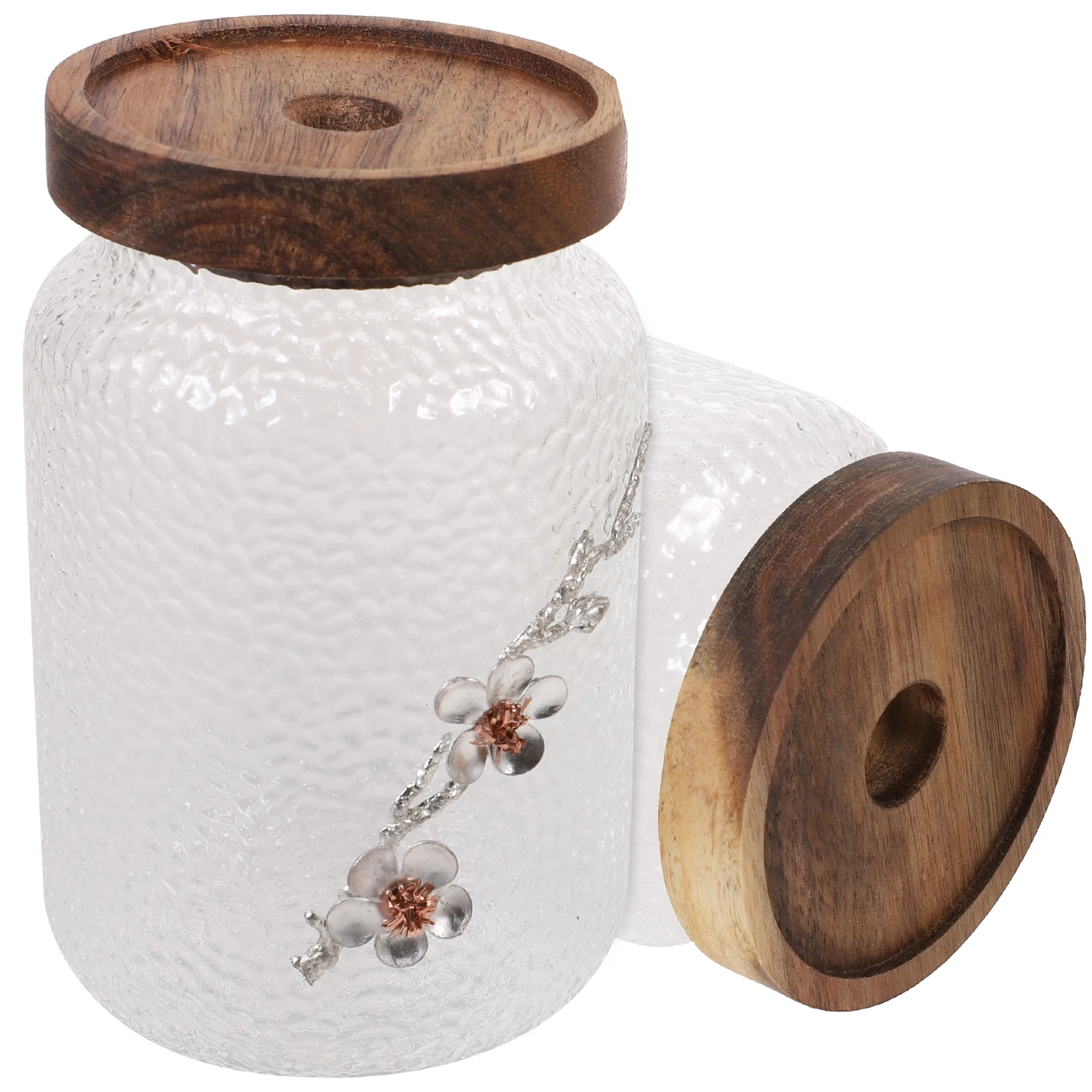 

2pcs Sealed For Food Glass Containers Dried Fruit Jar Tea Canister Grain Storage Tank Kitchen Glass Jar Airtight Food