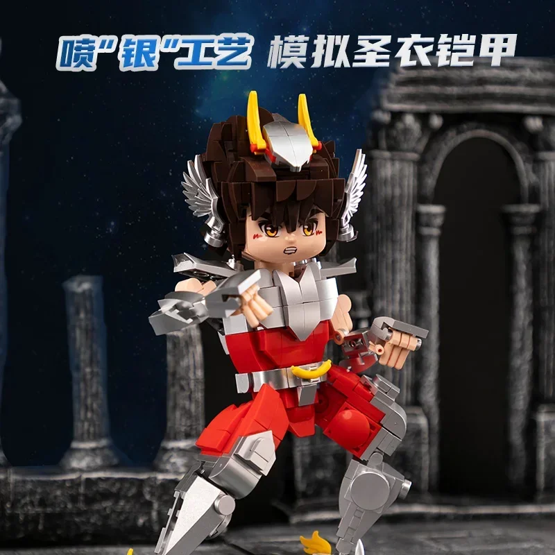 Saint Seiya Building Blocks Anime Figure Desktop Decoration Puzzle Assembling Model Toys Birthday Gifts for Boys and Girls