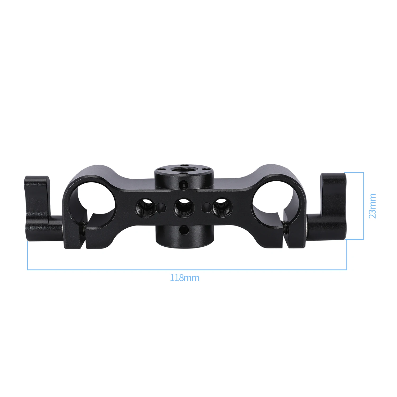 Niceyrig Dual 15mm Rod Clamp Rail Block with 1/4 & 3/8 Arri Locating Mounting Points