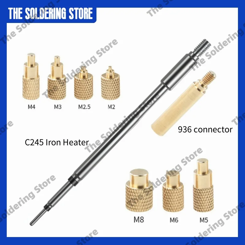 

Нагревательная вставка, гайка, железное жало C245, вставка для паяльного жала, головка с внутренней резьбой M2-M8, латунная вставка горячей гайки, аксессуар для 3D-печати
