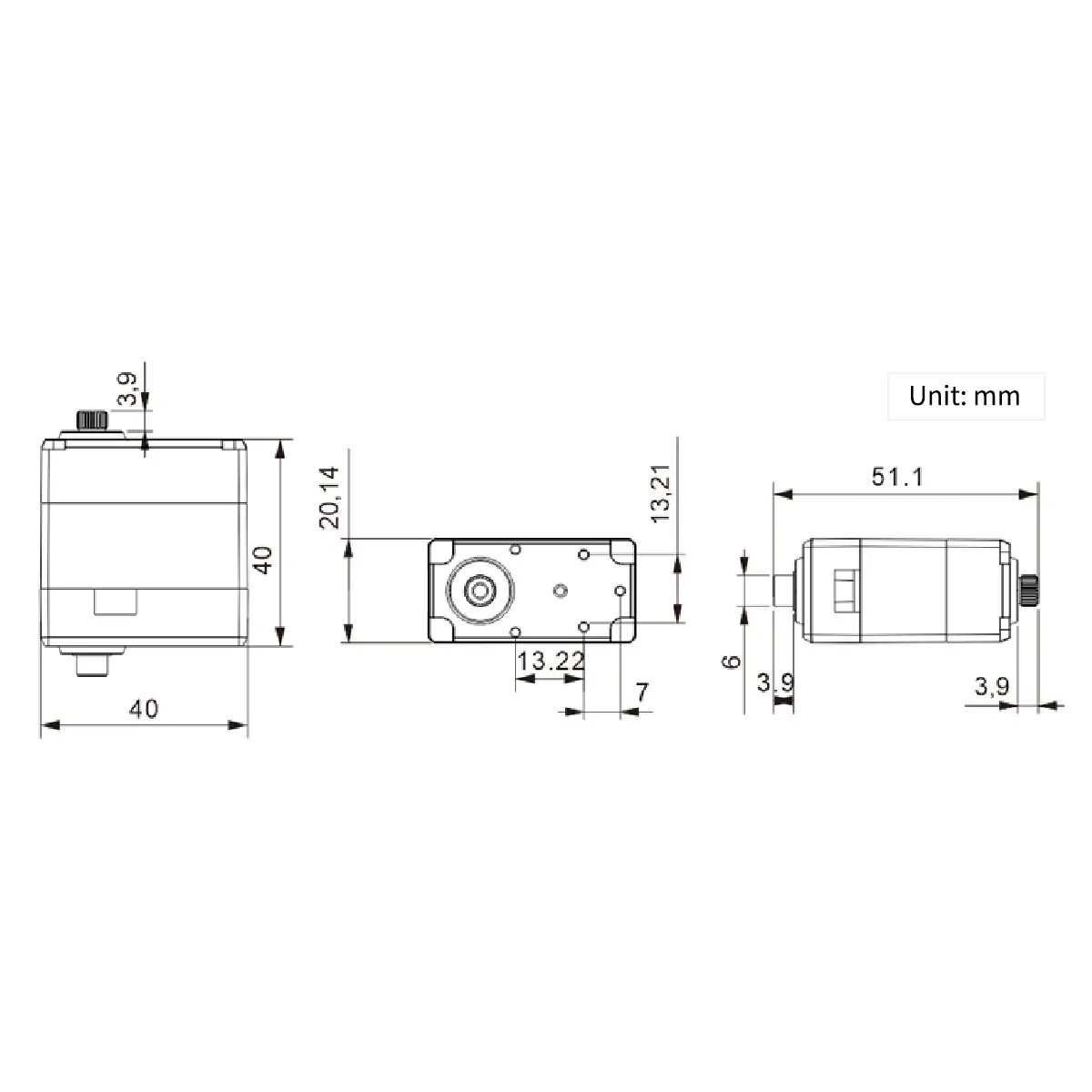 25KG Double-shaft Robot Servo Hiwonder LX-225 High Torque Serial Bus Servo with Three Connectors and Data Feedback